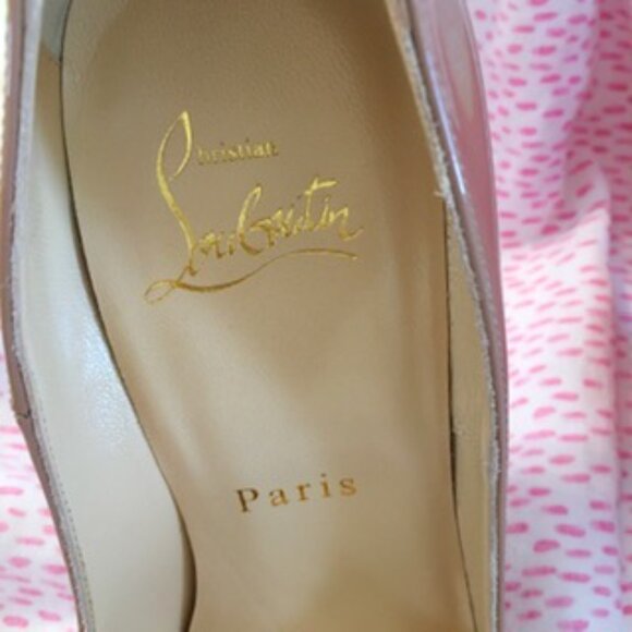 Christian Louboutin "So Kate" Nude Patent Leather Stiletto Pumps - Picture 8 of 15